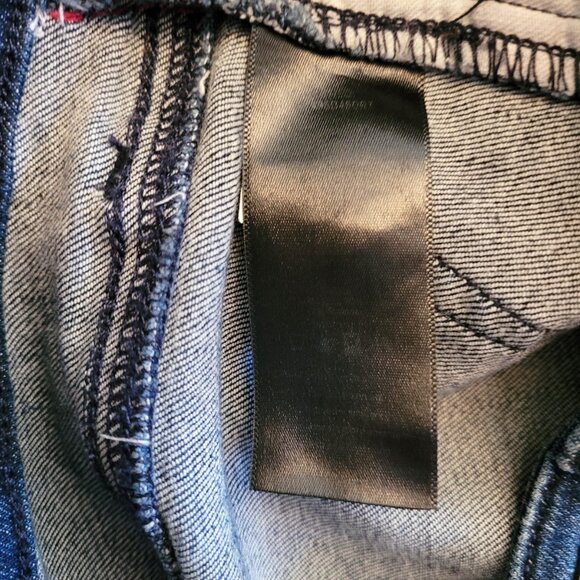 Sanctuary Jeans Size 32/14 Blue Modern Straight Crop High Rise Tuxedo Stripe - Picture 13 of 13